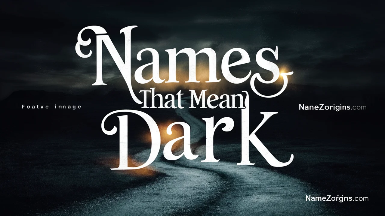 names that mean dark