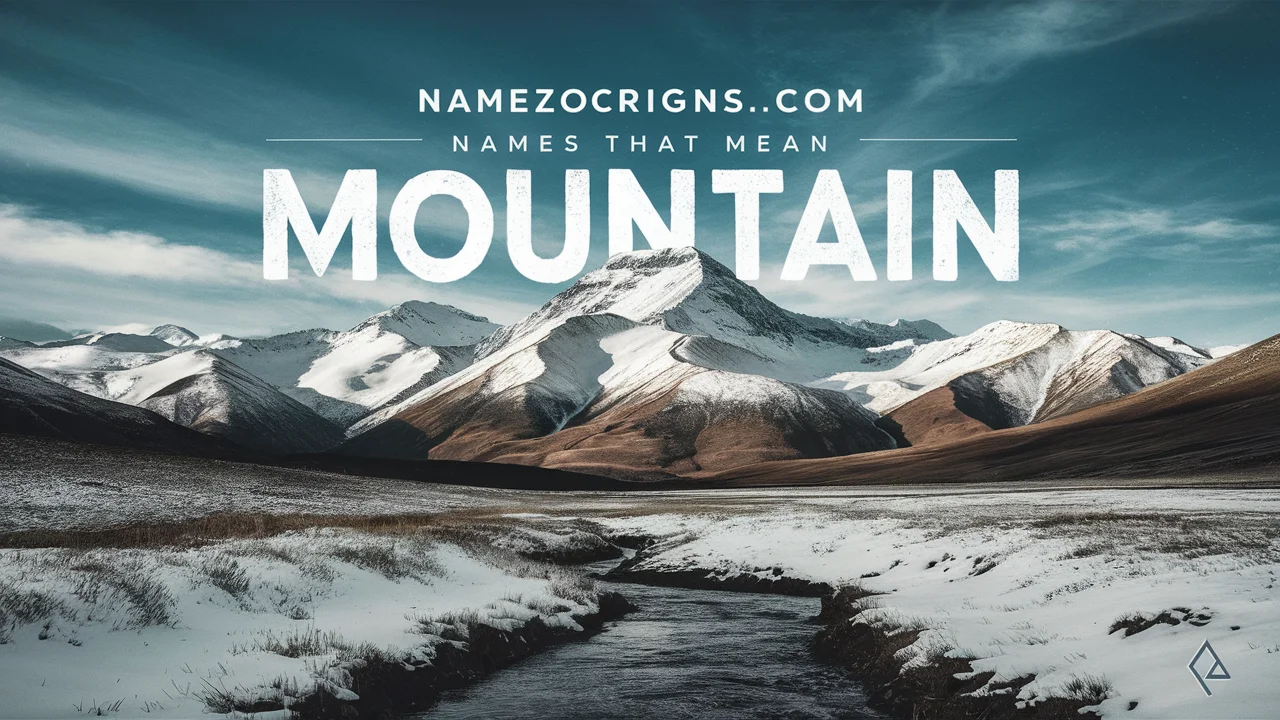 names that mean mountain